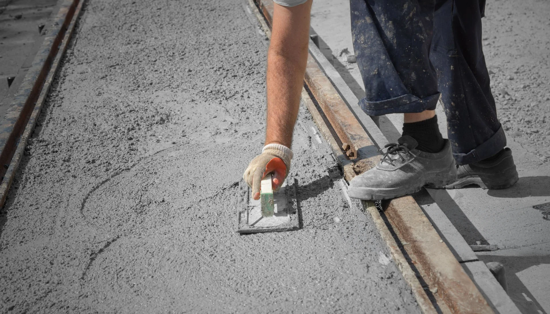 Concrete installation and finish detail