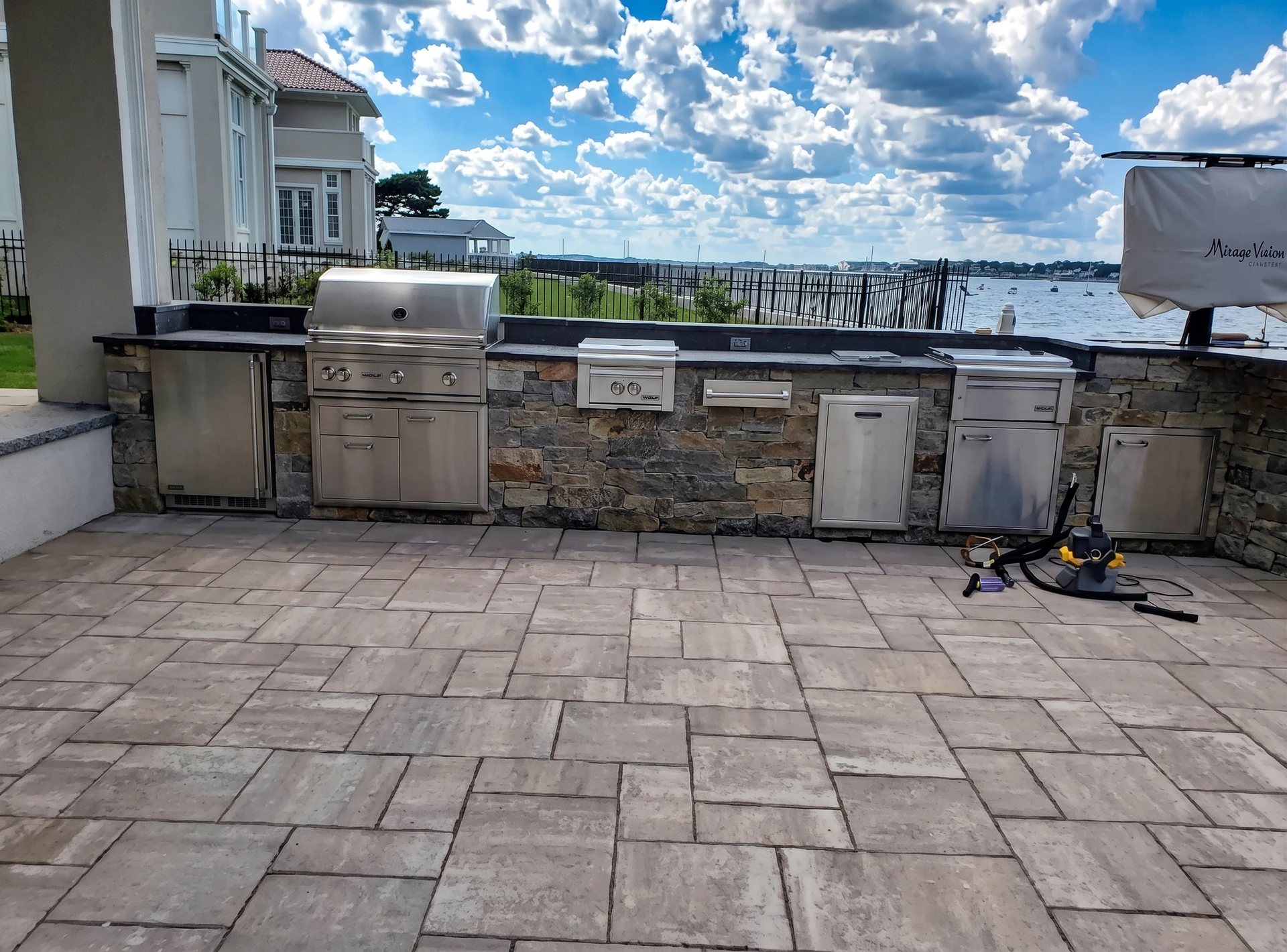 Completed paver patio