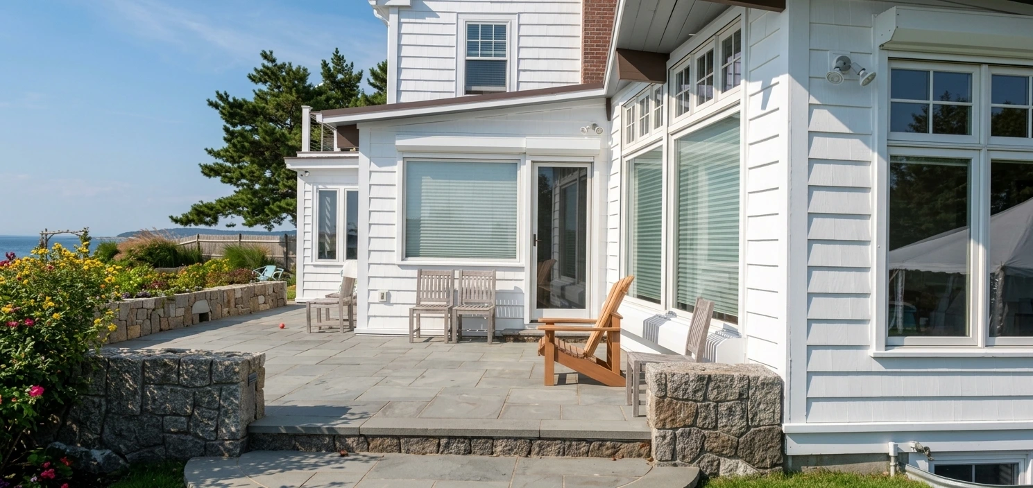 Outdoor patio and surface installation for North Reading property improvements