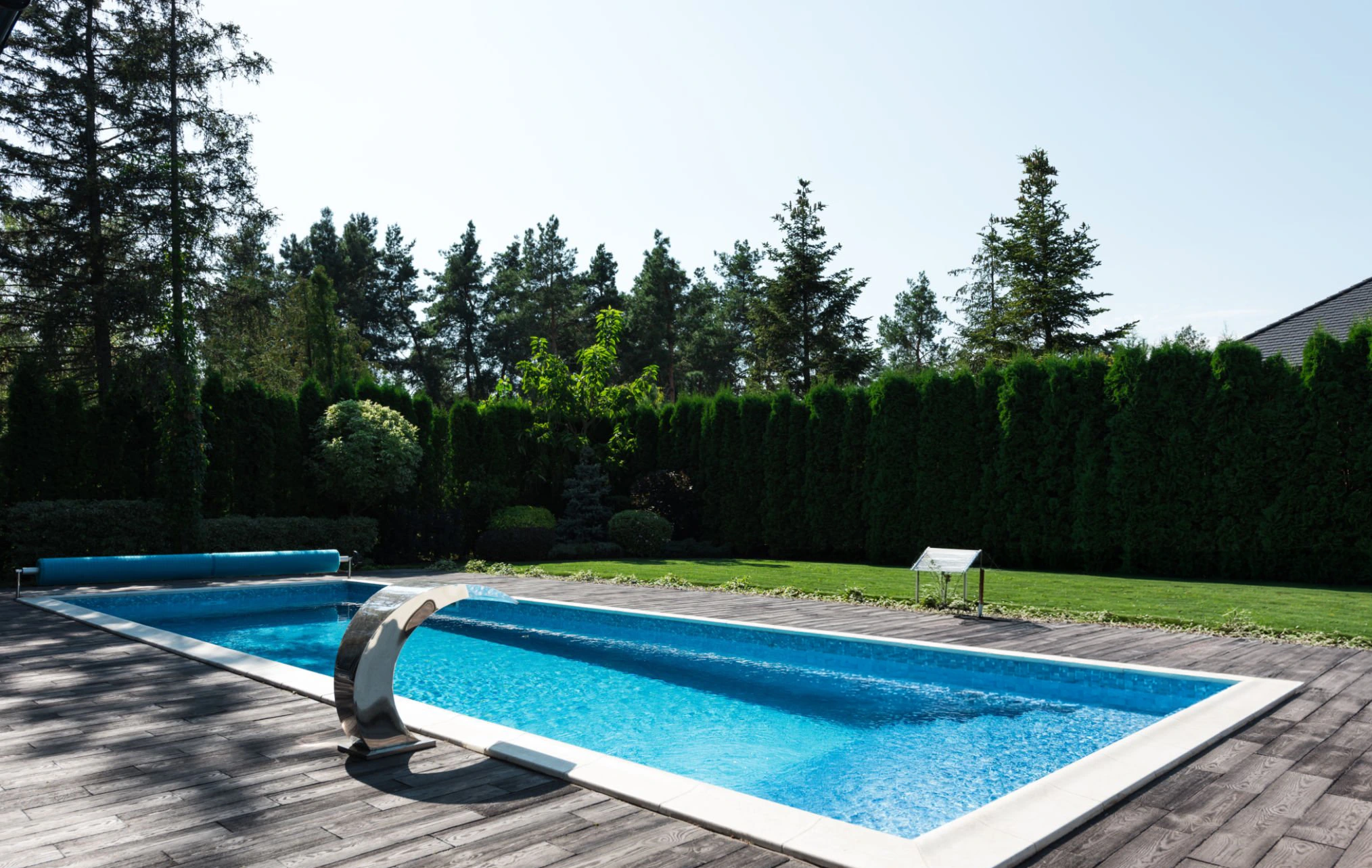 Pool coping stonework example