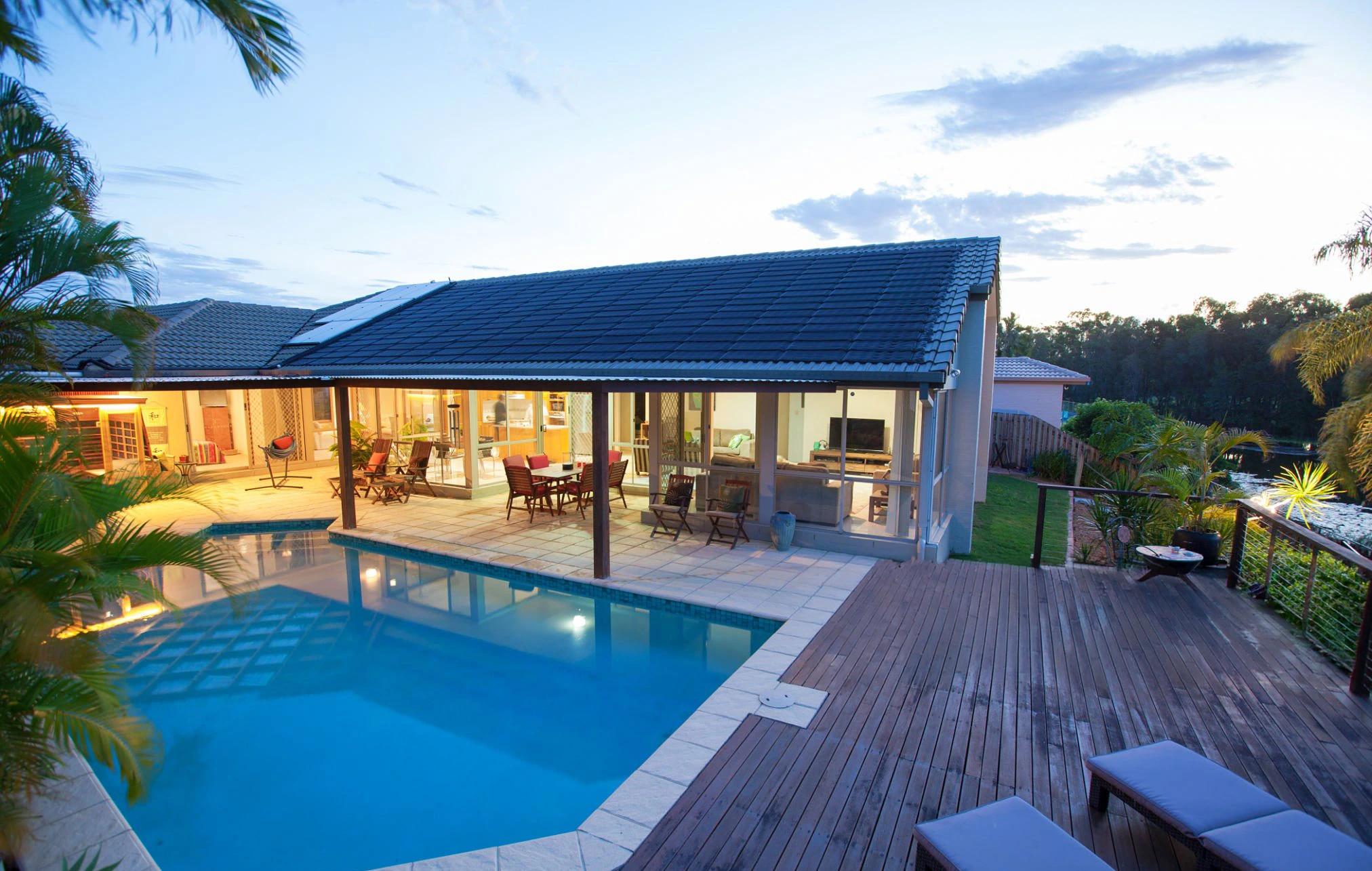 Pool coping stonework example