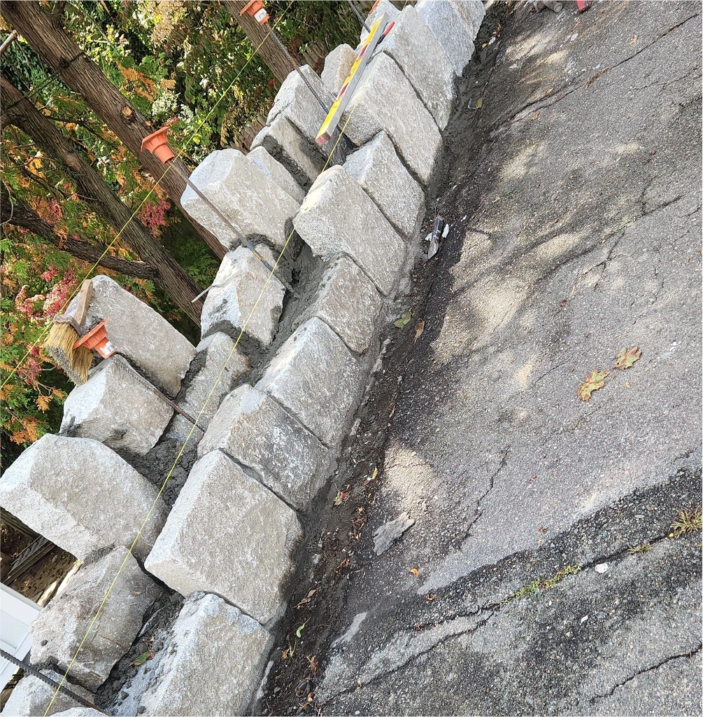 Mortar repointing on masonry