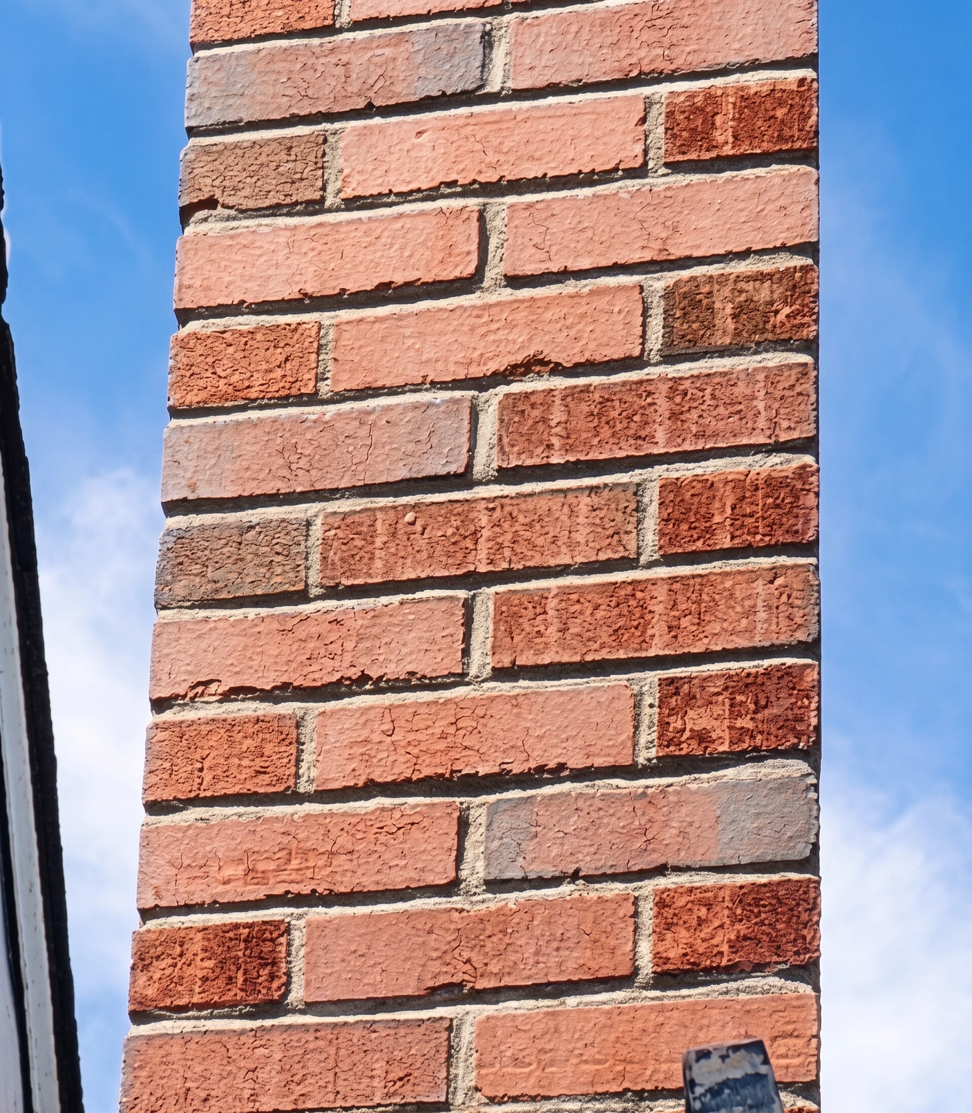 Mortar repointing on masonry