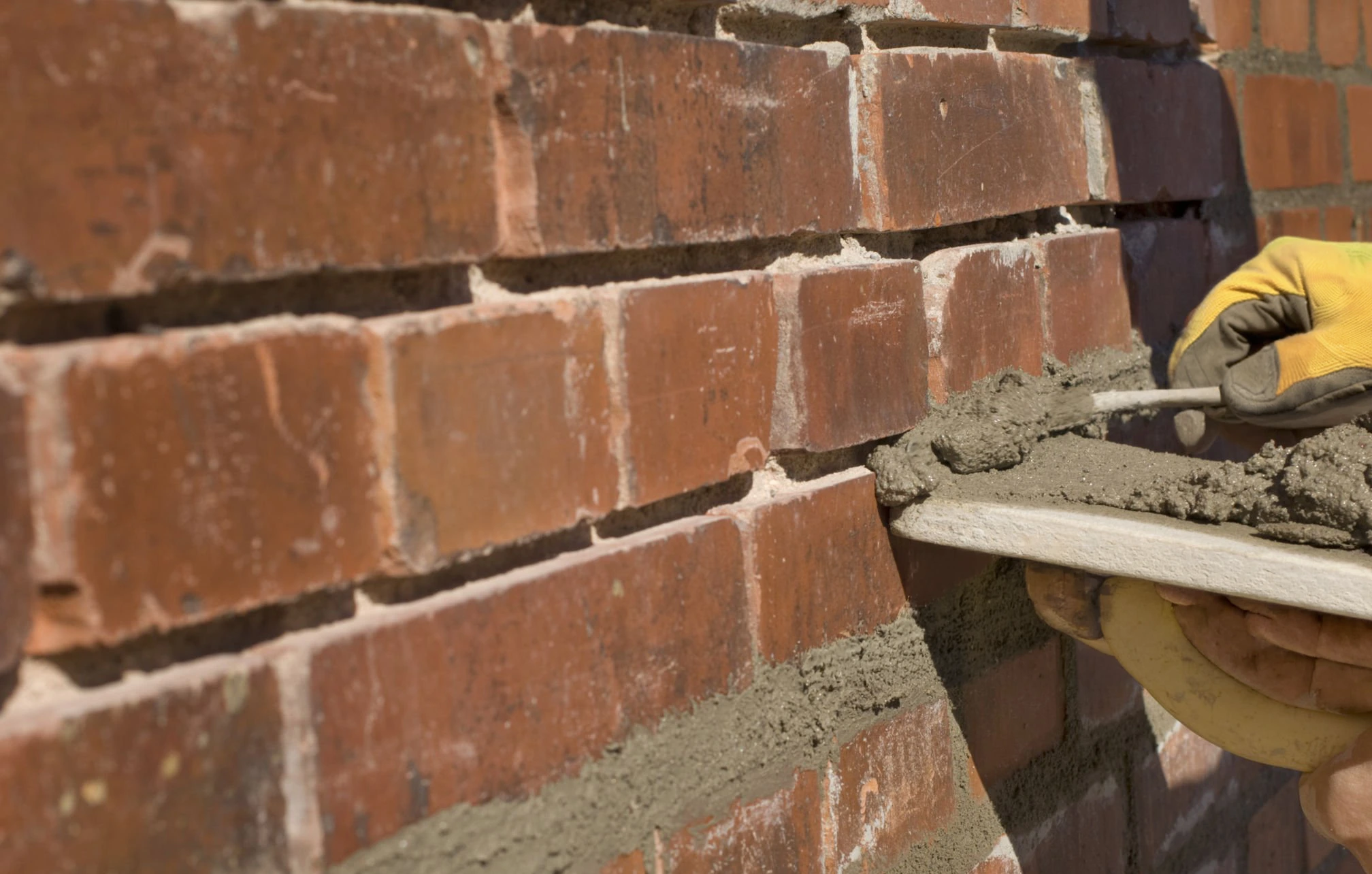 Mortar repair and masonry restoration detail