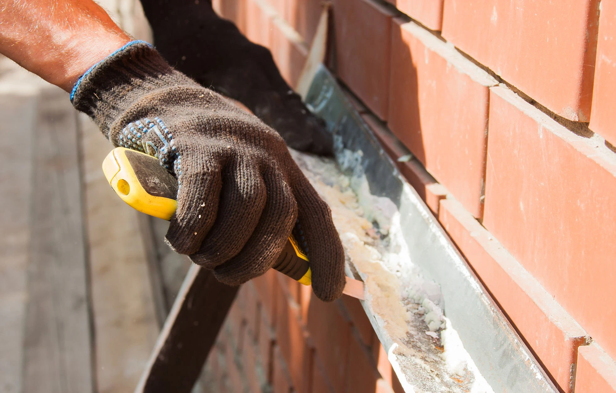 Mortar joint repair example