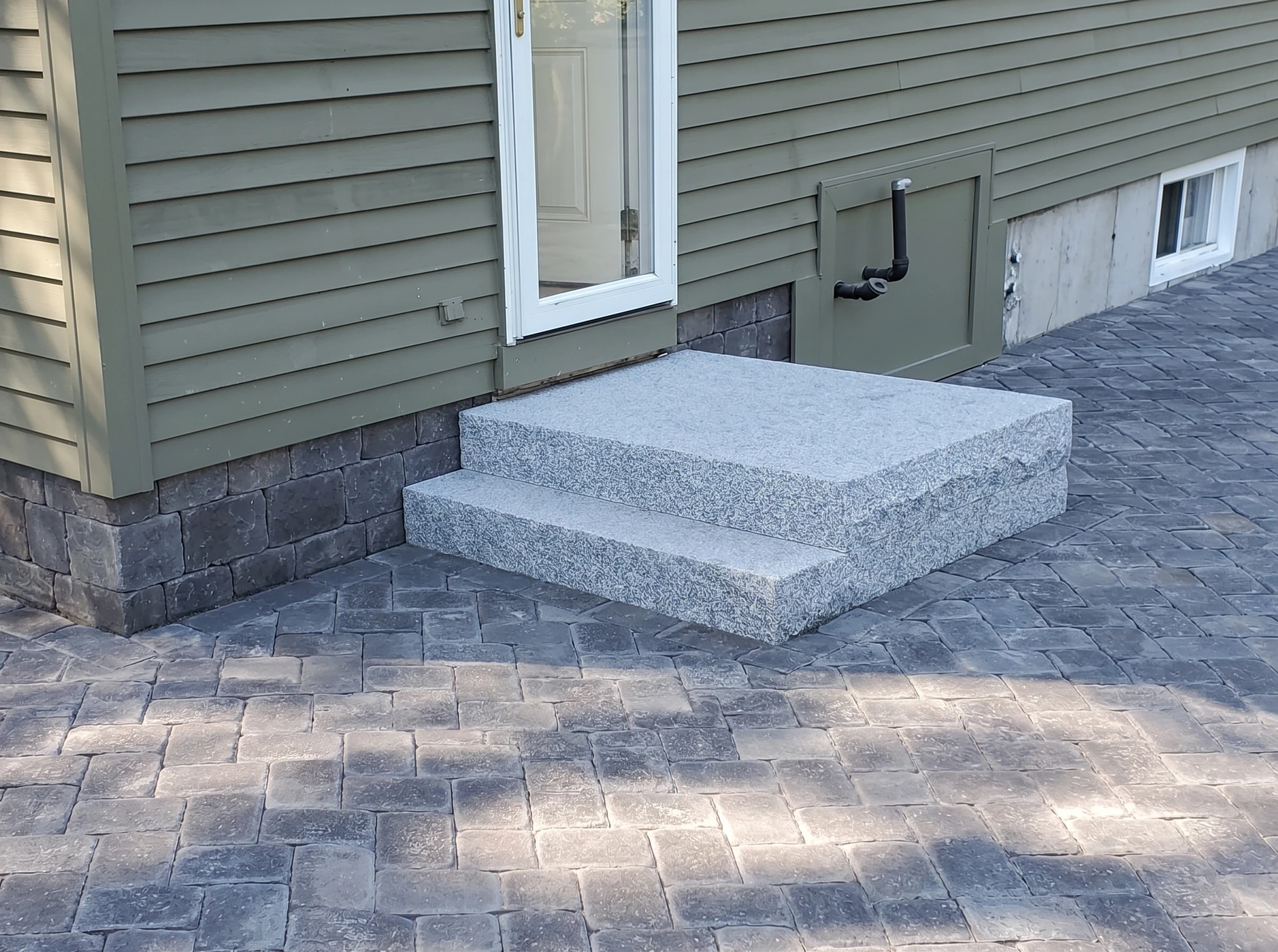Stone steps installation