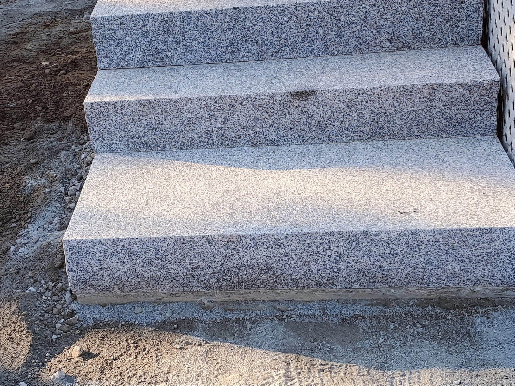 Stone steps installation