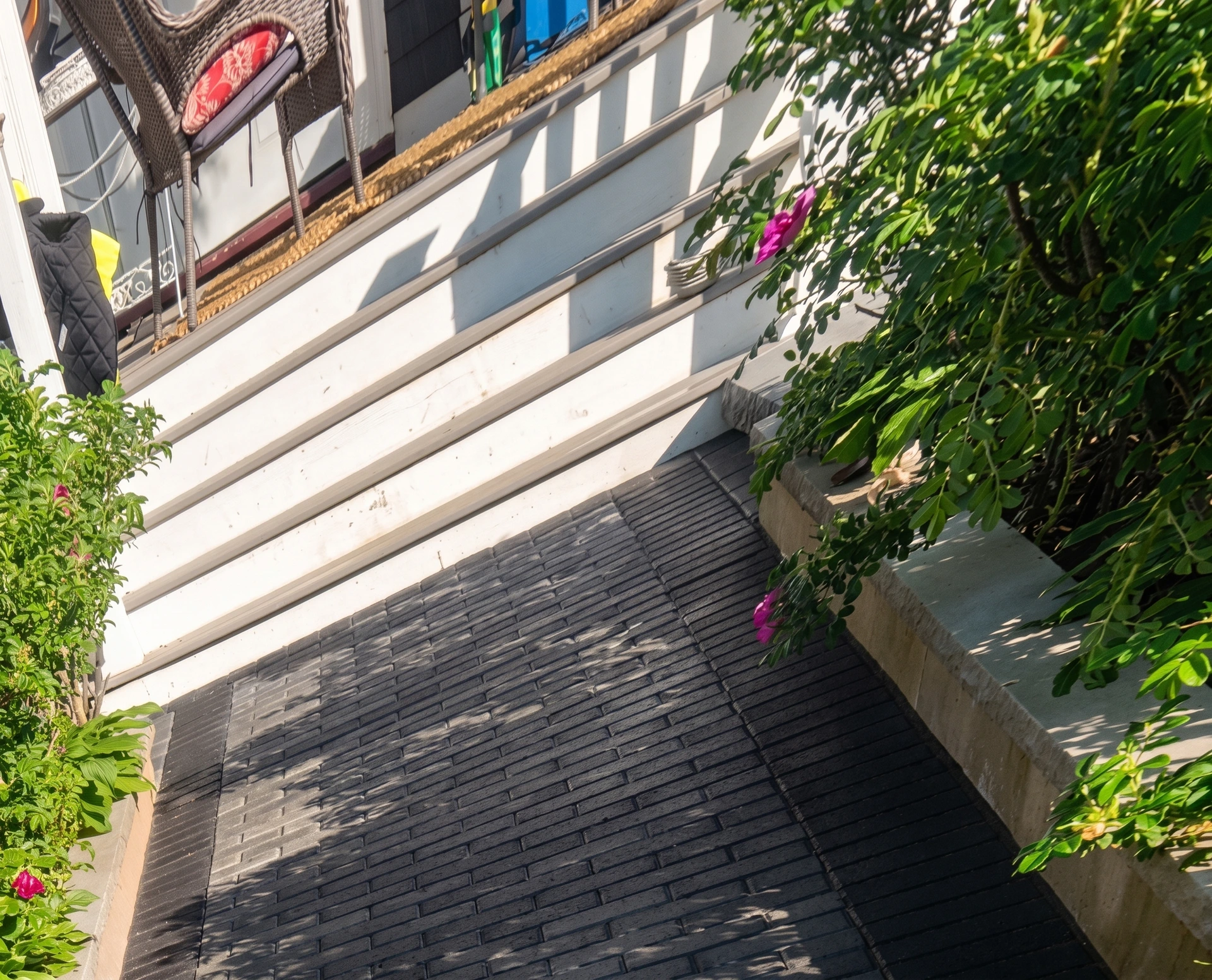 Stone steps installation