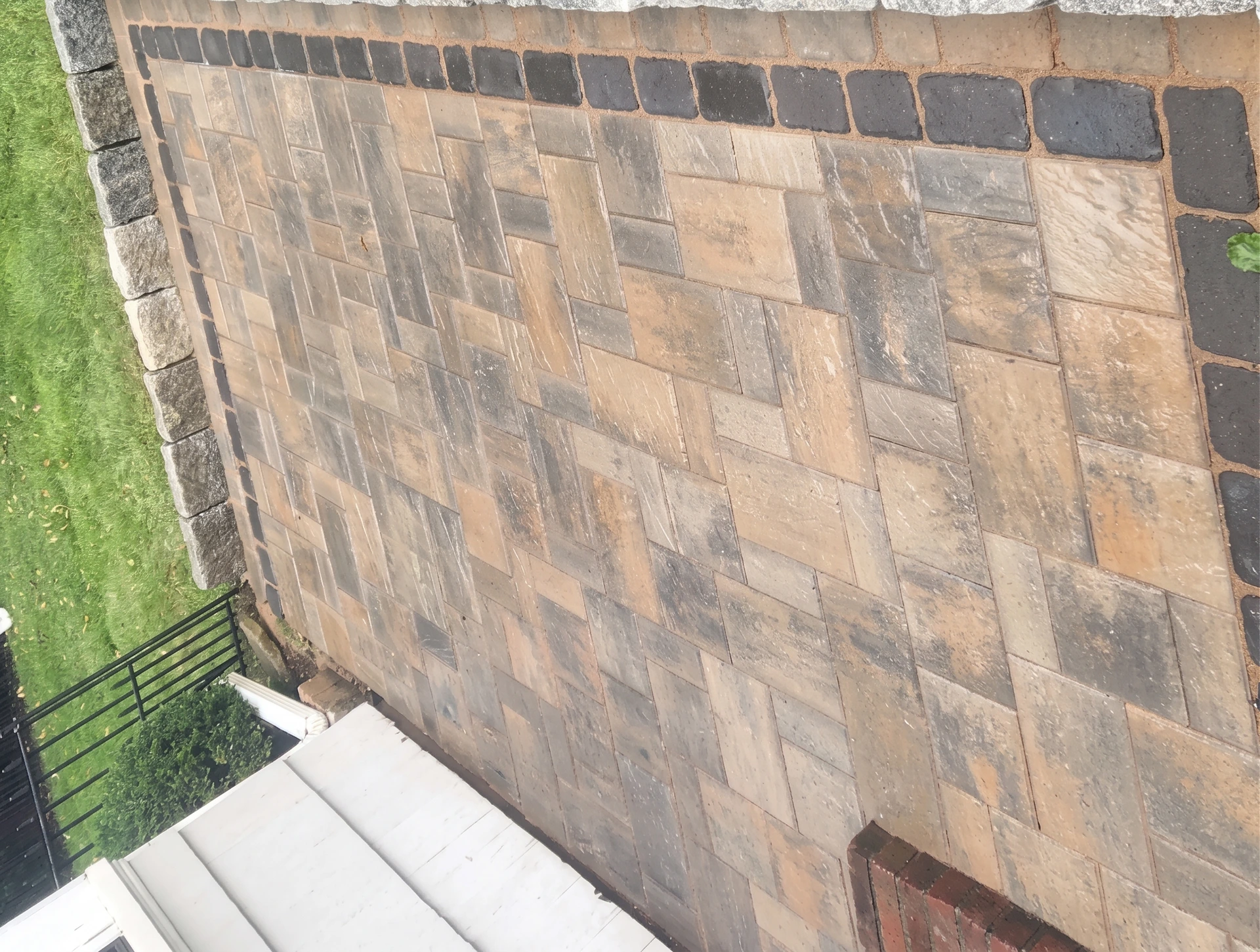 Stone walkway installation