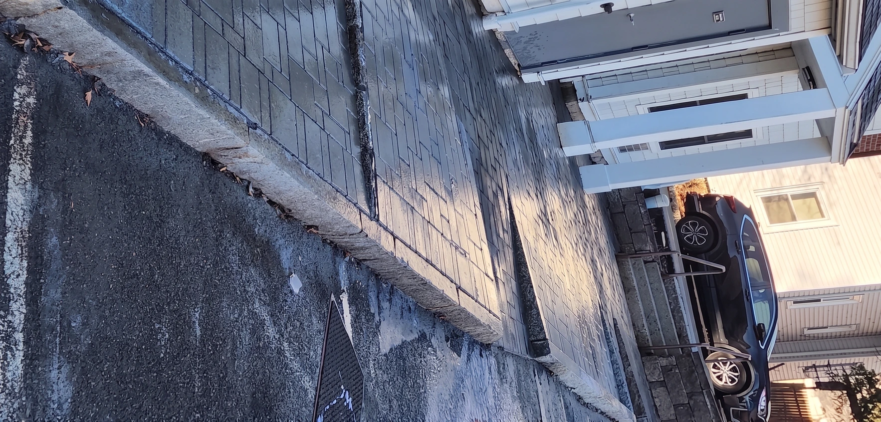 Stone walkway installation